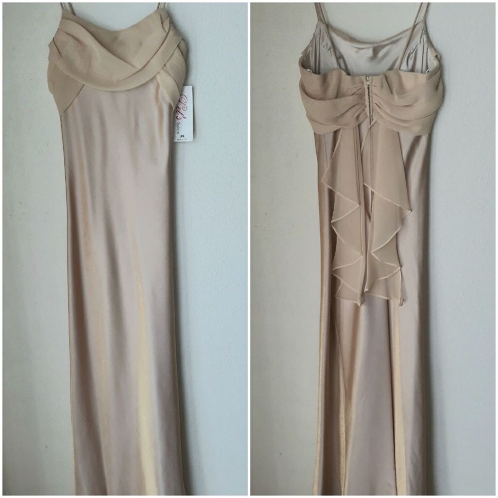 NWT Let's Fashion Formal Gold Dress